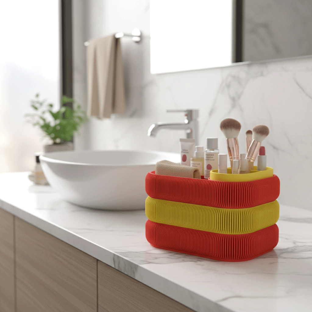 badezimmer aufbewahrung zahnbürste stauraum 3D-Druck Organizer – farbenfroh & nachhaltig aus PLA+ – Stauraum