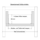 Zuschneidbarer Besteckeinsatz